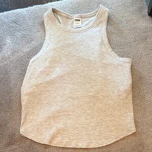 PINK Victoria's Secret gray Ribbed Tank
